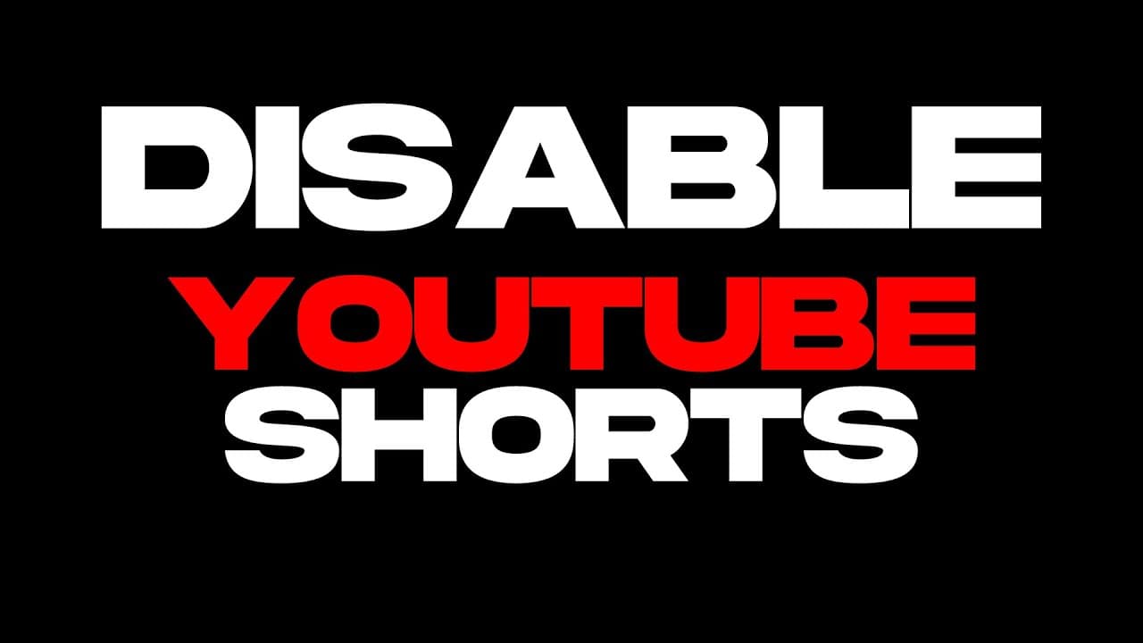 YouTube settings page with the Shorts display option being turned off