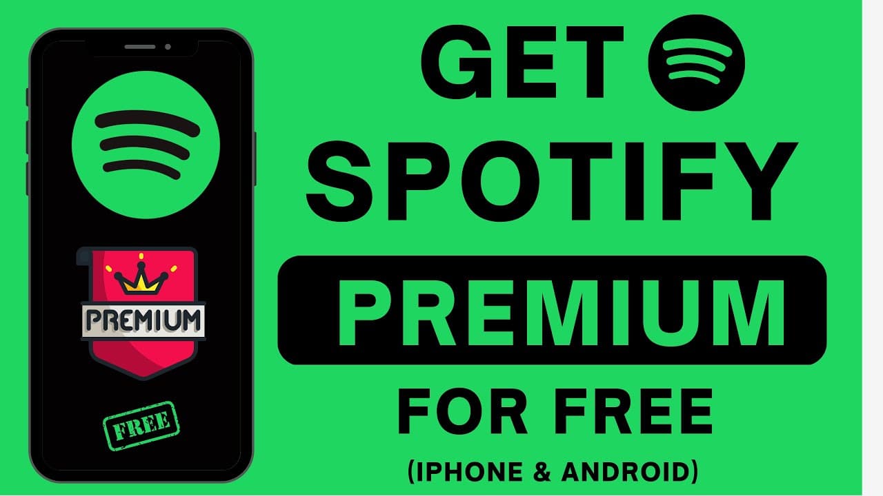 Spotify Premium for free concept image with a music interface