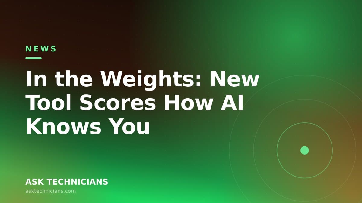In the Weights: New Tool Scores How AI Knows You