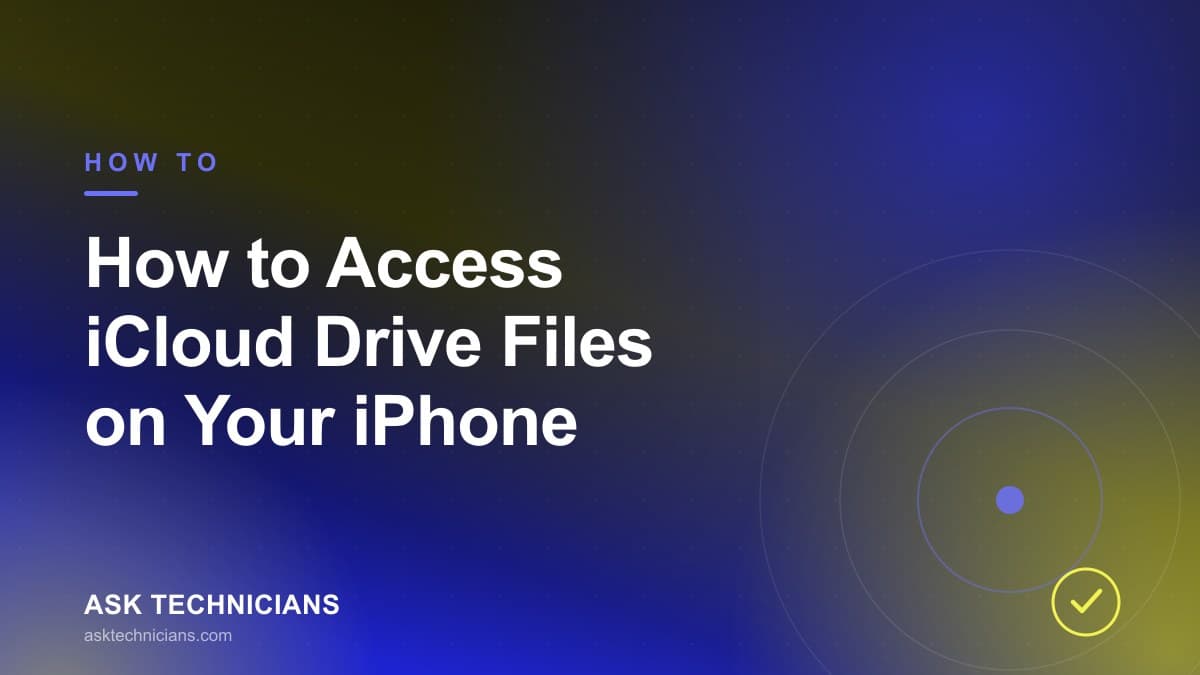 iPhone Files app showing iCloud Drive folders and documents
