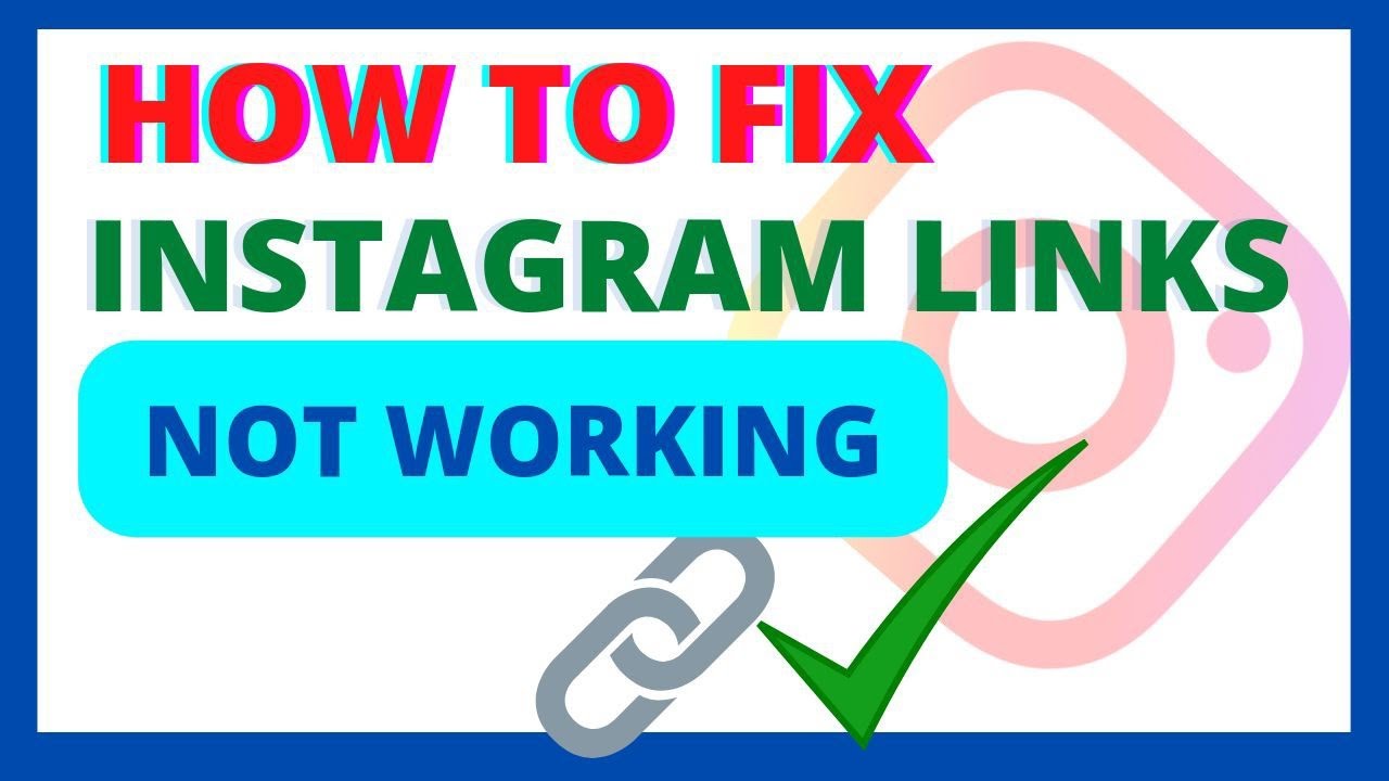 instagram links not working