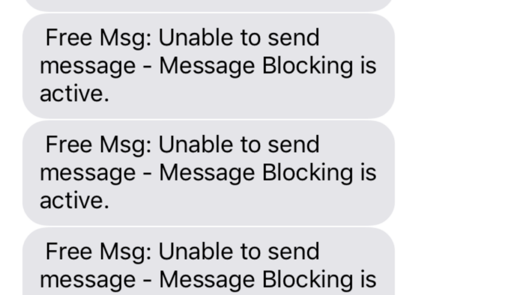 message blocking is active