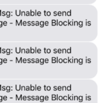 message blocking is active