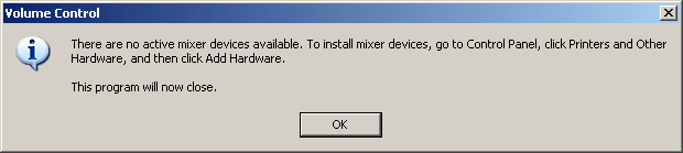 no active mixer devices available